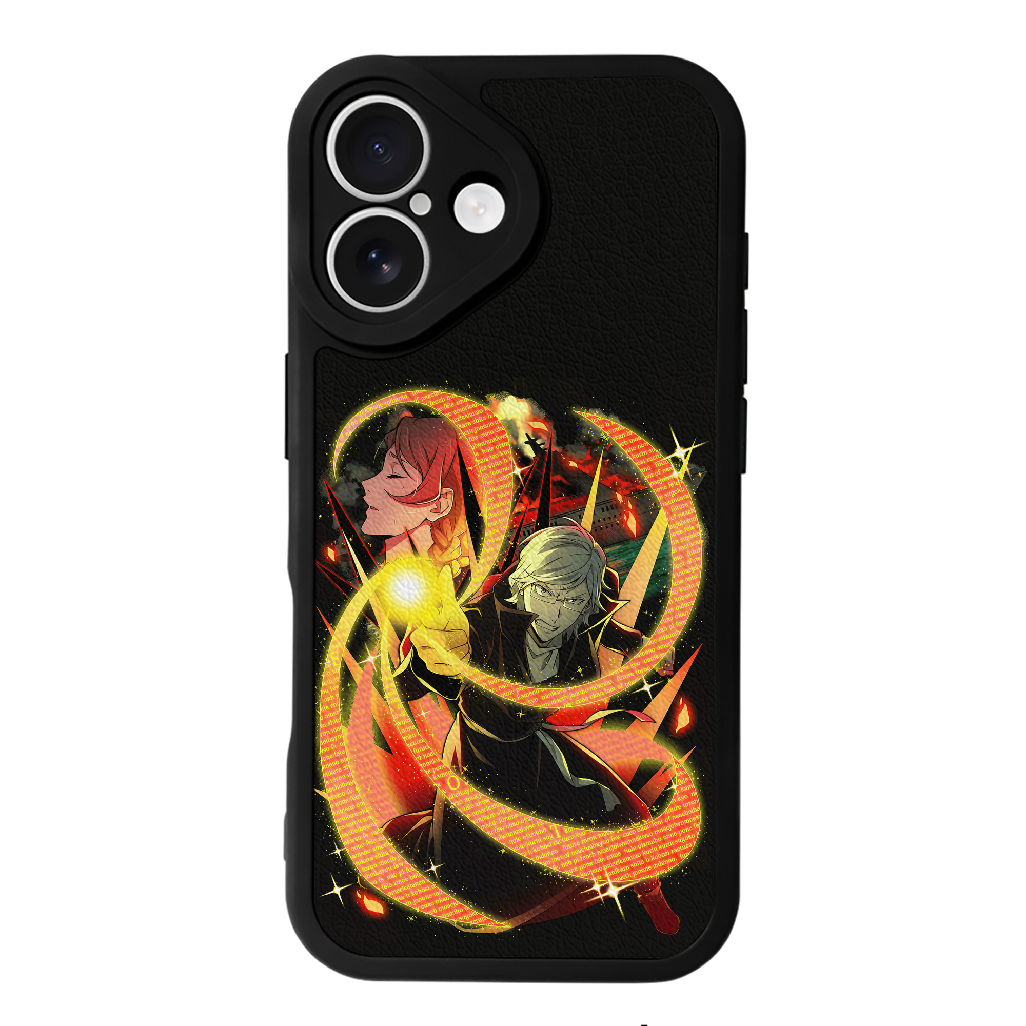（画像用） 文豪ストレイドッグス Bungo Stray Dogs 【iPhone 16シリーズ対応】シリコンスマホケース（レザー調） 材質：シリコン